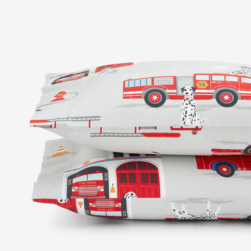 Fire Station Classic Cool Organic Cotton Percale Pillowcase Set