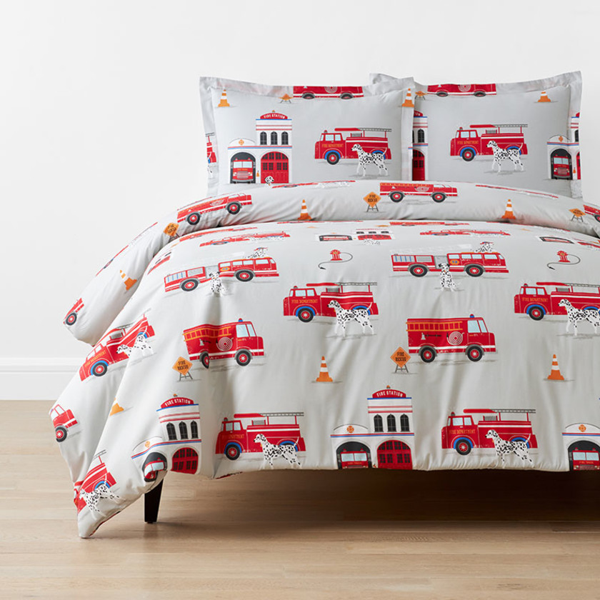 Fire Station Classic Cool Organic Cotton Percale Duvet Cover Set