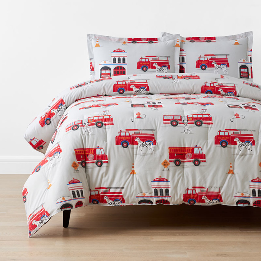 Fire Station Classic Cool Organic Cotton Percale Comforter Set