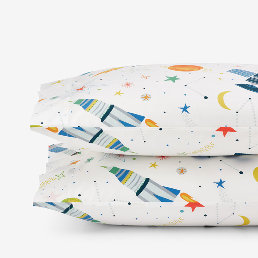 Outerspace Classic Cool Organic Cotton Percale Pillowcase Set