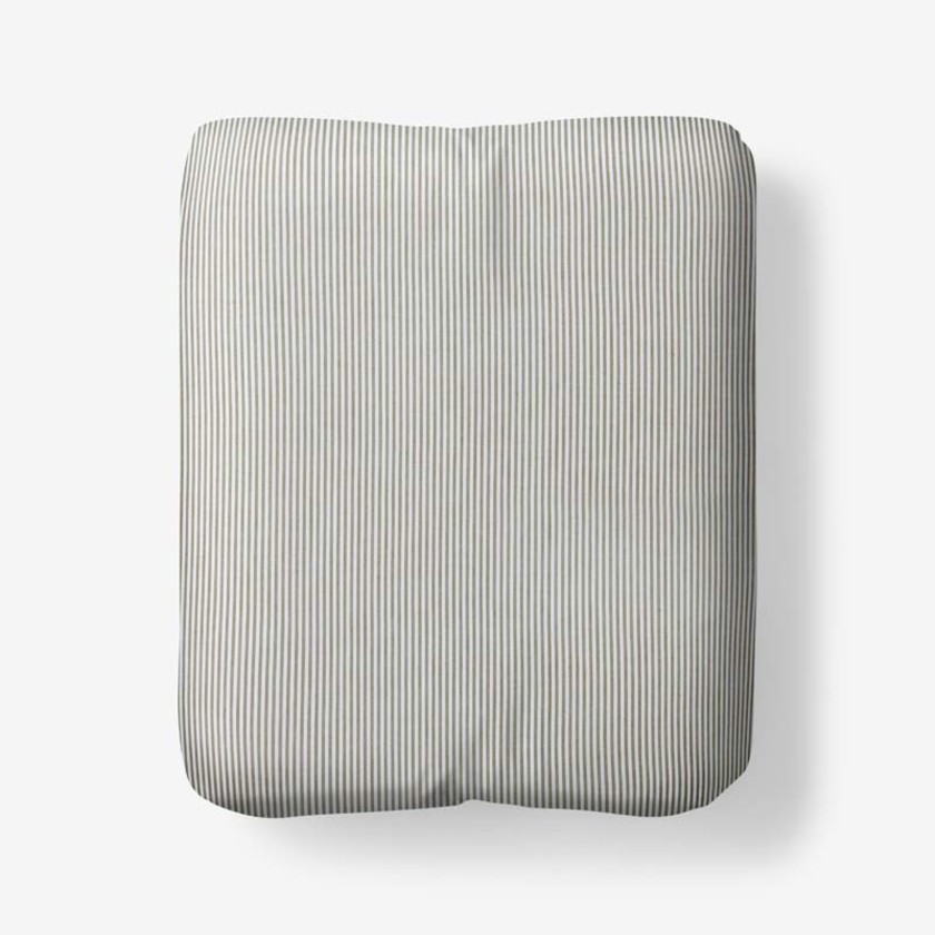 Classic Stripes and Plaids Cool Yarn-Dyed Cotton Percale Fitted Bed Sheet