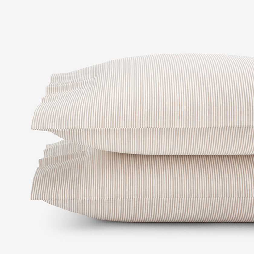 Classic Stripes and Plaids Cool Yarn-Dyed Cotton Percale Pillowcase Set