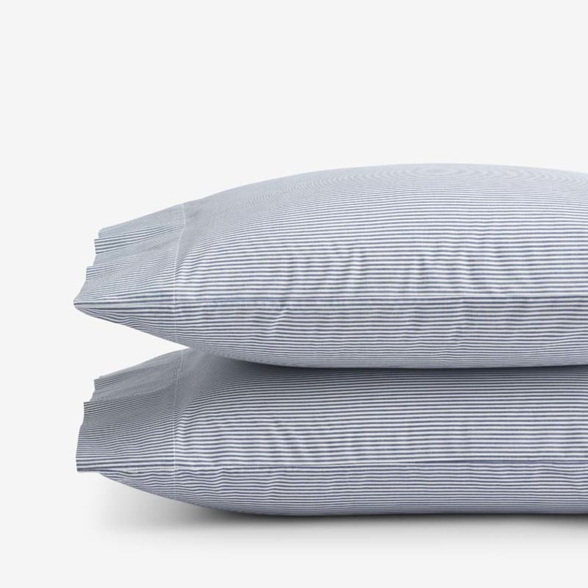 Classic Stripes and Plaids Cool Yarn-Dyed Cotton Percale Pillowcase Set