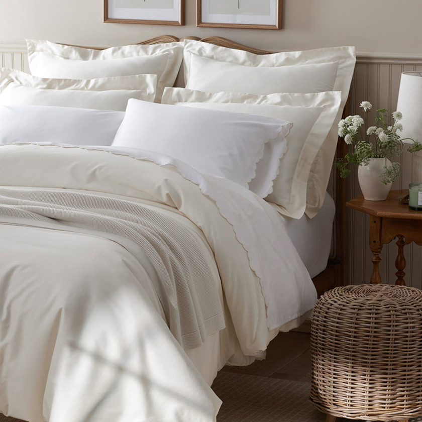 Classic Smooth Sateen Solid Bed Sheet Set - Ivory, Twin XL,Ivory