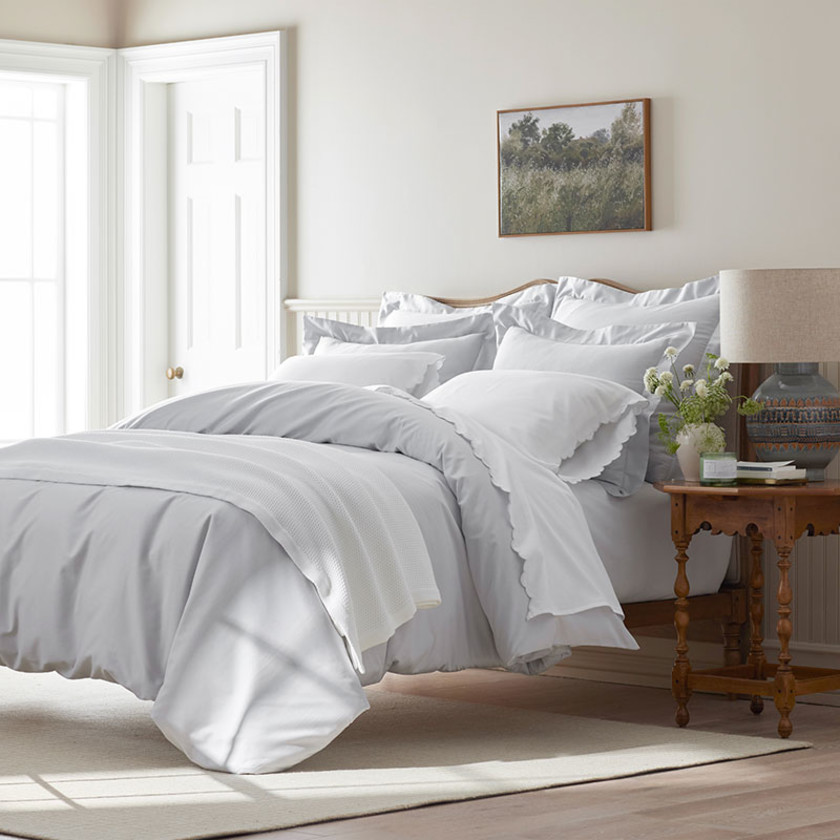 Classic Smooth Sateen Solid Bed Sheet Set - Light Gray, Twin XL,Light Gray