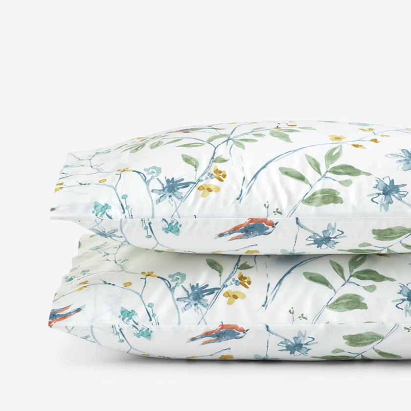 Bird in Spring Classic Smooth Sateen Pillowcase Set
