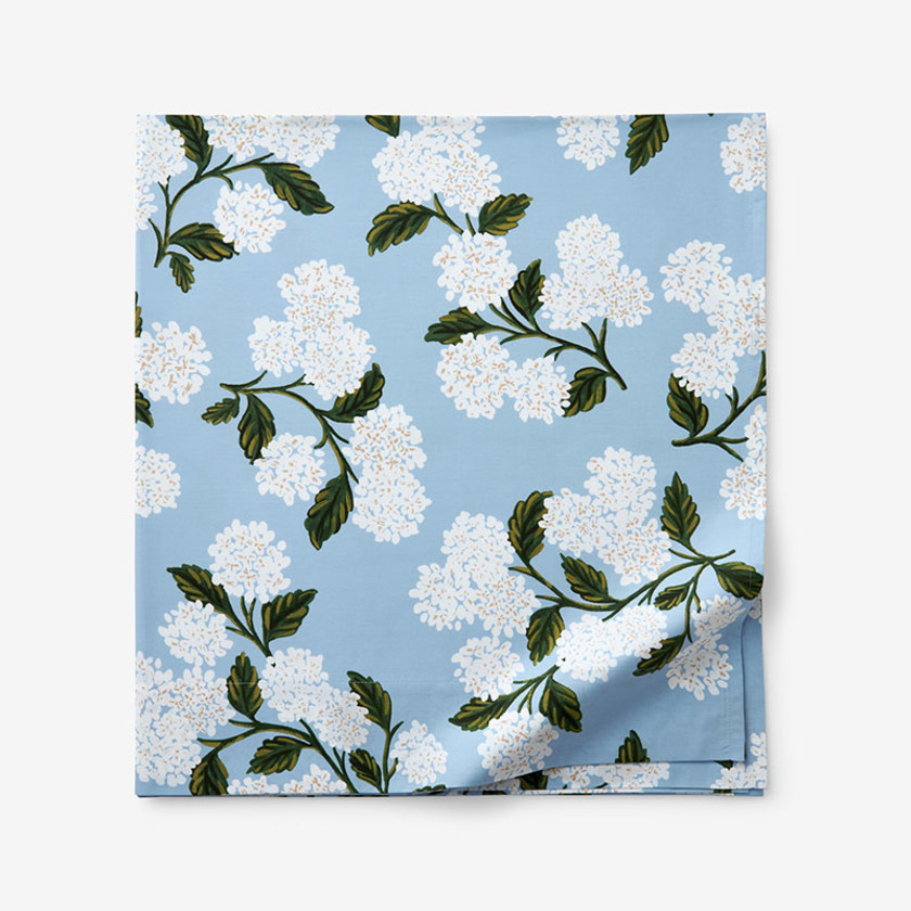 Hydrangea Classic Cool Cotton Percale Flat Bed Sheet