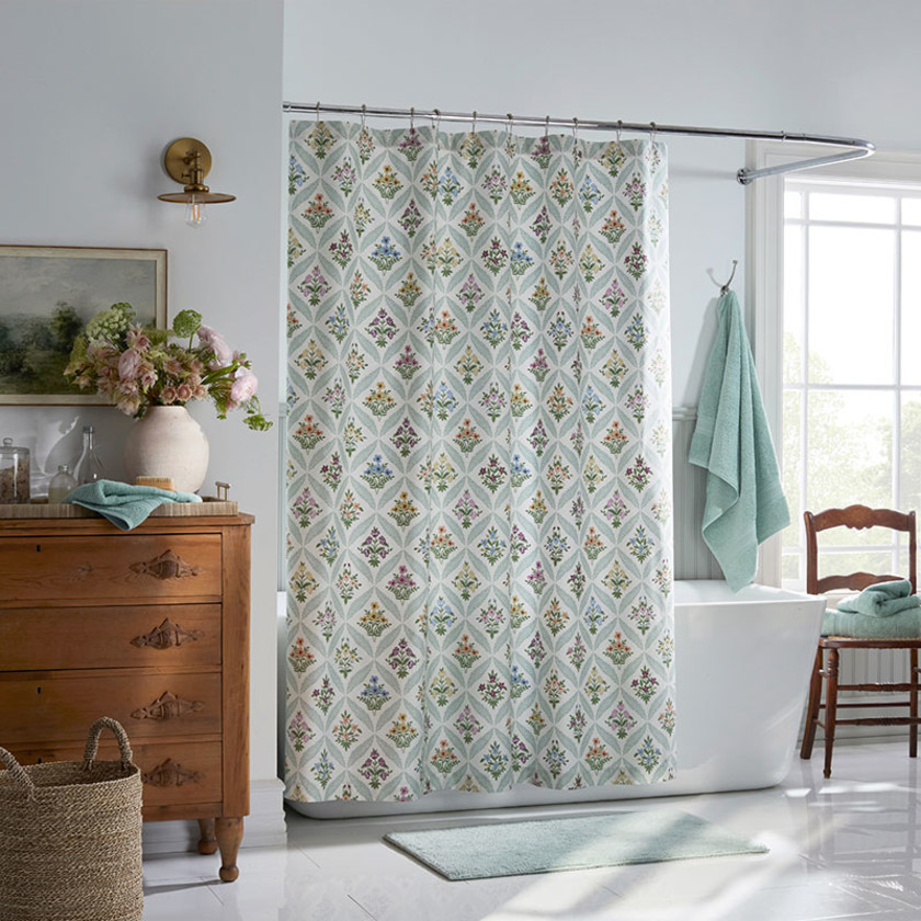 Estee Garden Classic Smooth Sateen Shower Curtain