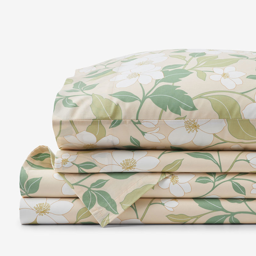 Clemencia Classic Cool Cotton Percale Bed Sheet Set