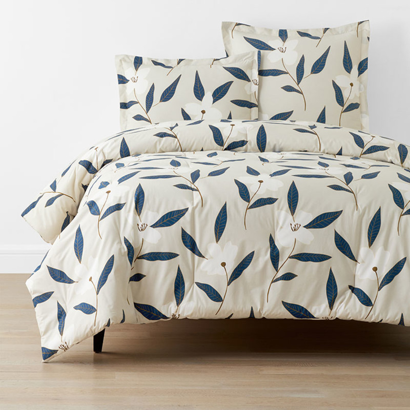 Plumeria Floral Classic Cool Cotton Percale Comforter