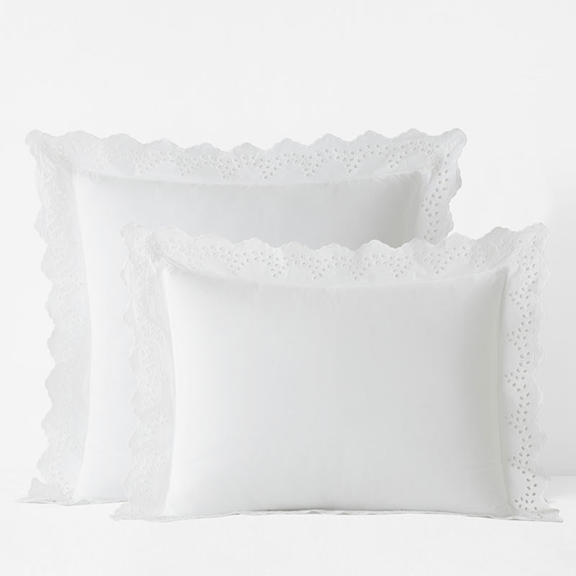 Eyelet Classic Cool Cotton Percale Solid Sham
