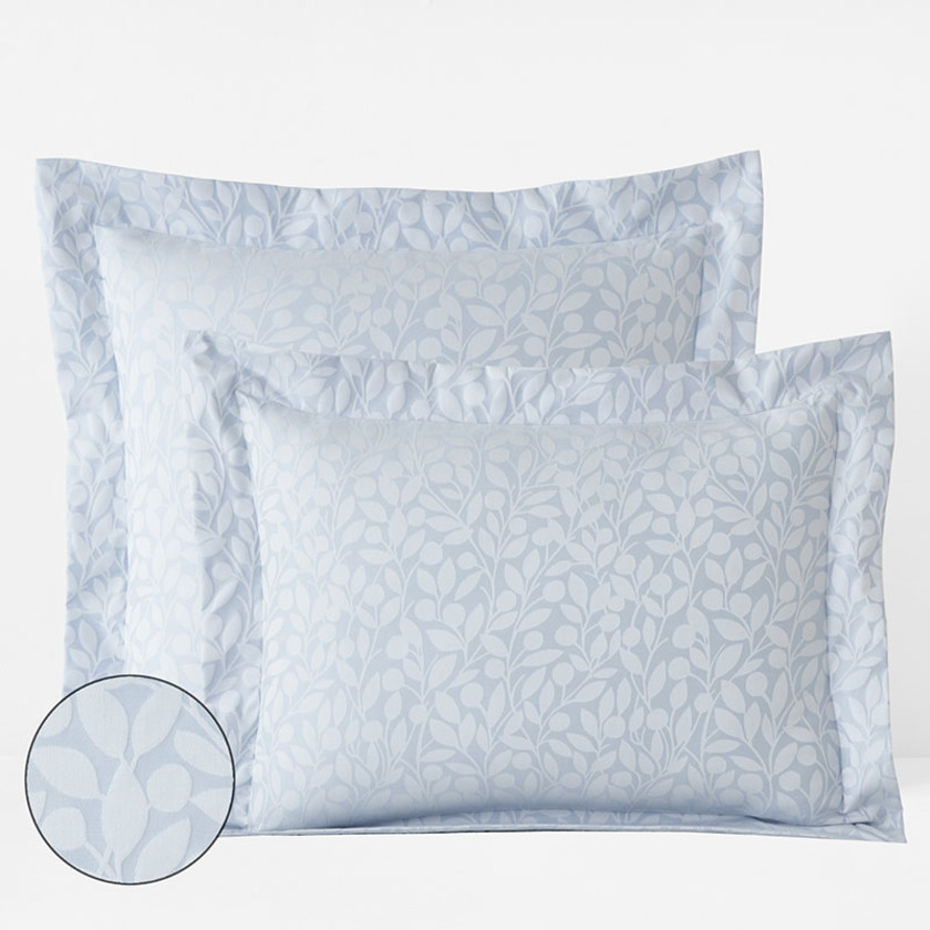 Jacquard Leaf Yarn-Dyed Premium Smooth Supima® Cotton Wrinkle-Free Sateen Sham