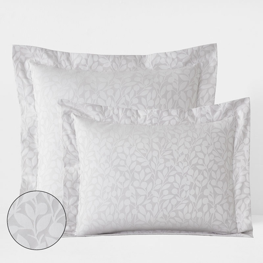 Jacquard Leaf Yarn-Dyed Premium Smooth Supima® Cotton Wrinkle-Free Sateen Sham