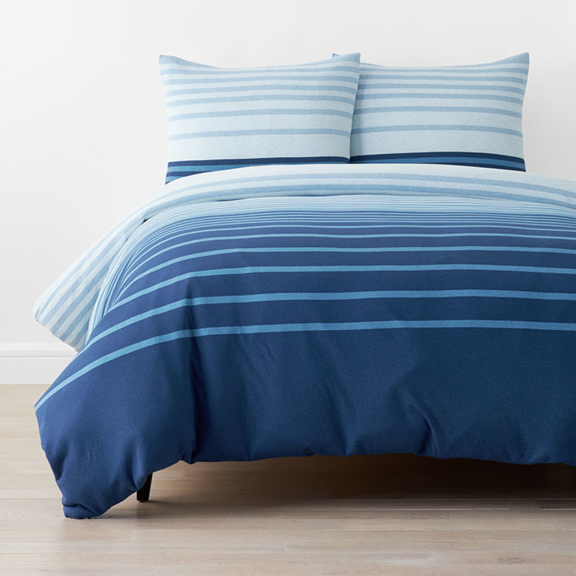 Jersey Stripe Yarn-Dyed Duvet Cover Set
