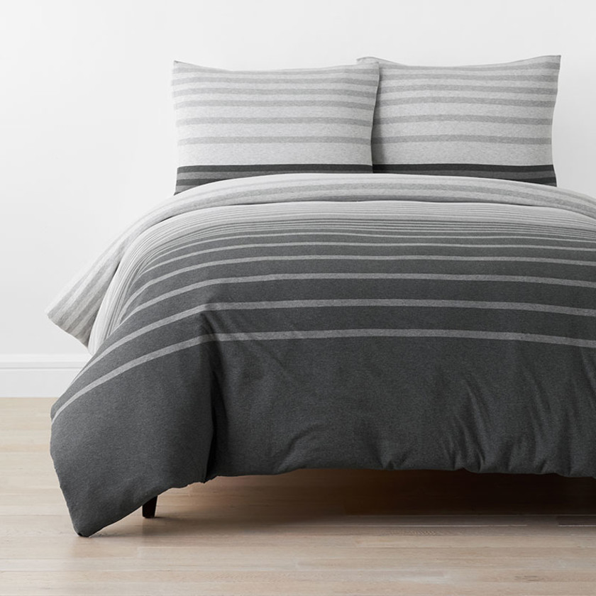 Jersey Stripe Yarn-Dyed Duvet Cover Set