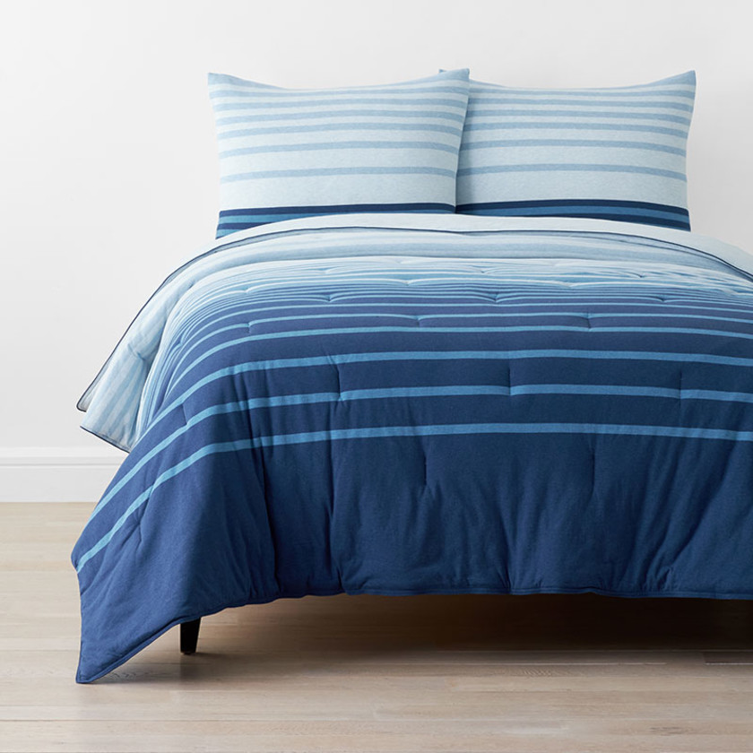 Jersey Stripe Yarn-Dyed Comforter Set