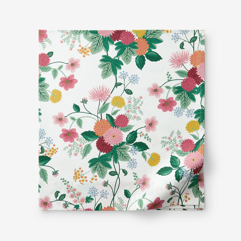 Dahlia Classic Cool Cotton Percale Flat Bed Sheet