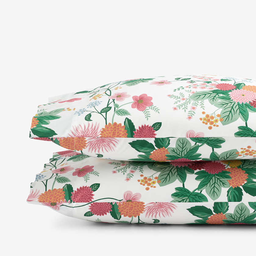 Dahlia Classic Cool Cotton Percale Pillowcase Set