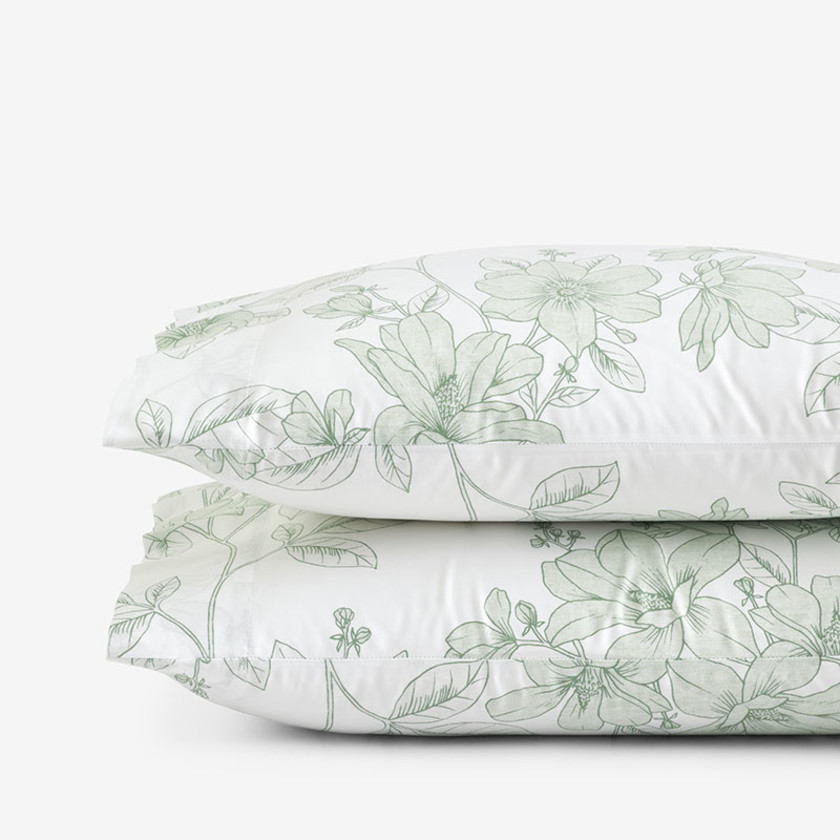 Spring Vine Classic Smooth Sateen Pillowcase Set