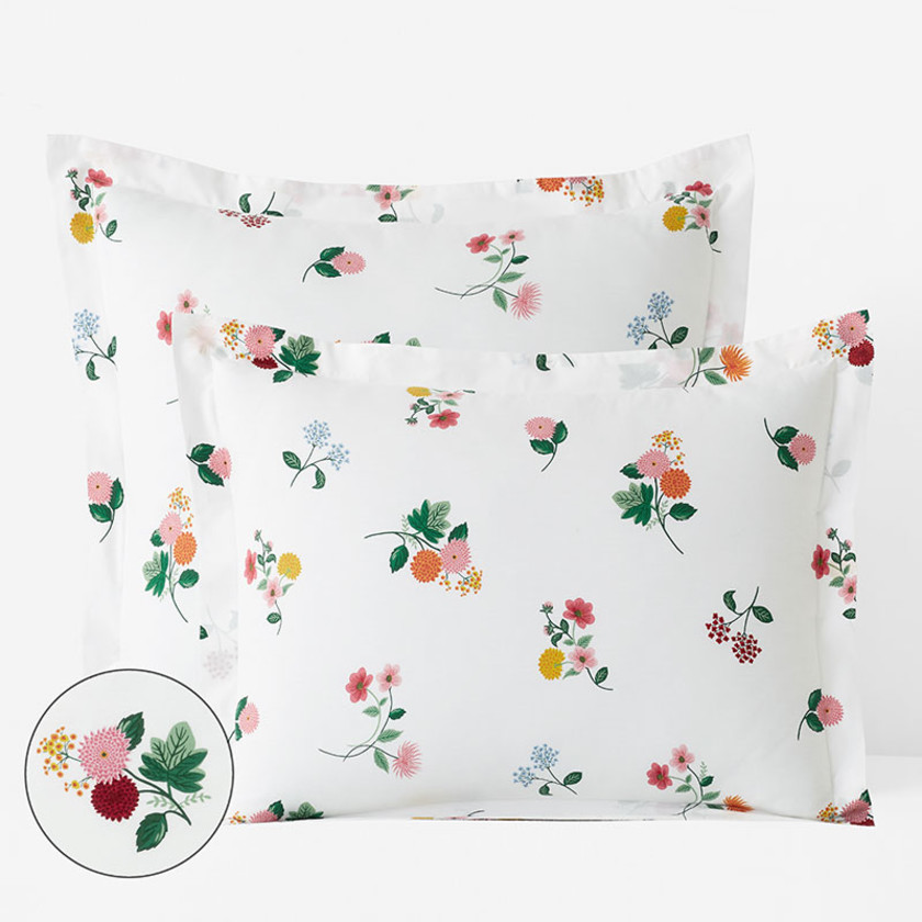 Ditsy Dahlia Classic Cool Cotton Percale Sham