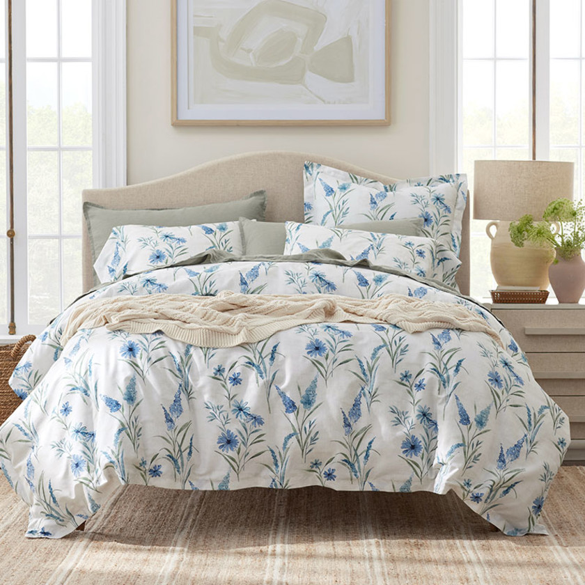 Nature's Vine Classic Smooth Sateen Duvet Cover - White Multi, Twin/Twin XL,White Multi