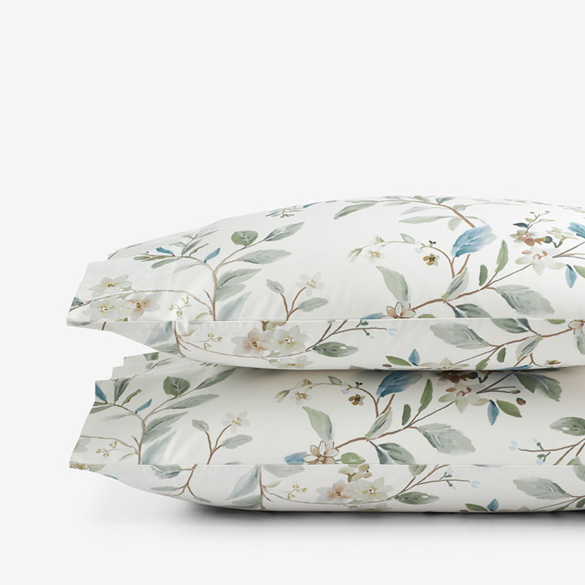 Whispering Leaves Premium Smooth Wrinkle-Free Sateen Pillowcase Set
