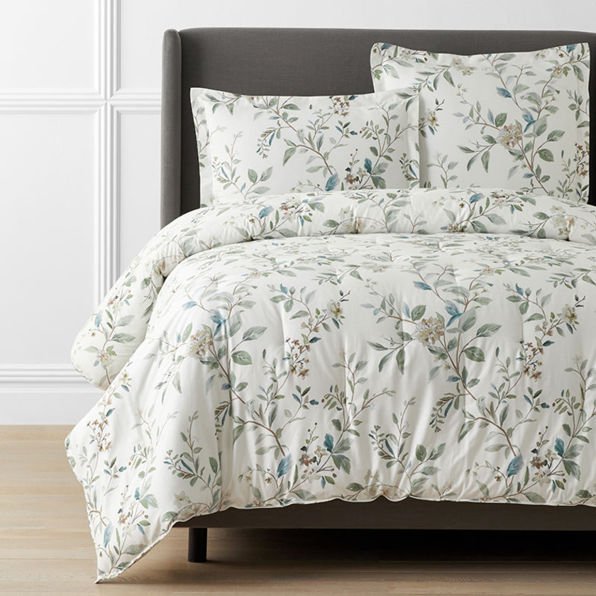 Whispering Leaves Premium Smooth Wrinkle-Free Sateen Comforter