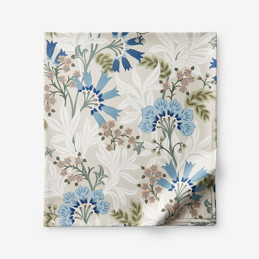 Lilia Floral Premium Smooth Wrinkle-Free Sateen Flat Bed Sheet