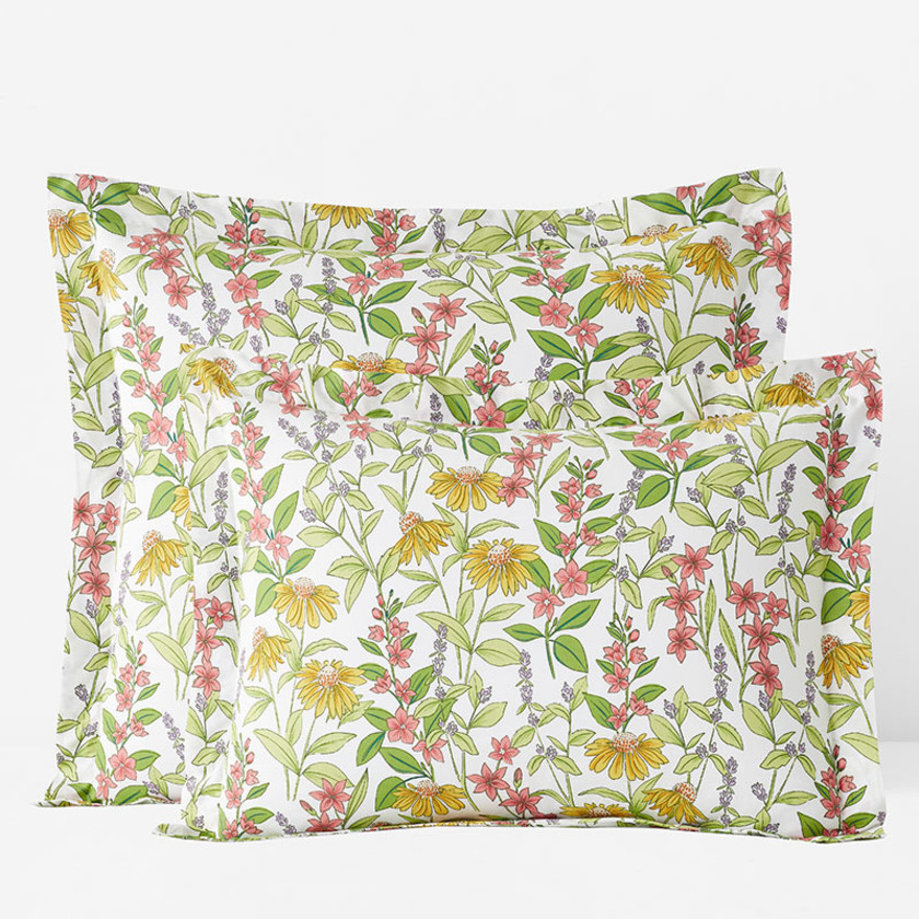 Coneflower Patch Classic Cool Cotton Percale Sham
