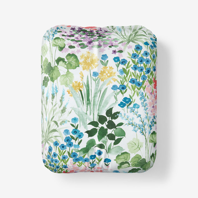 Flower Garden Classic Cool Cotton Percale Fitted Bed Sheet