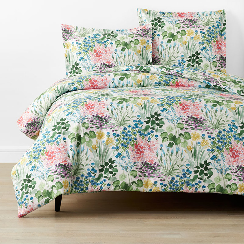 Flower Garden Classic Cool Cotton Percale Duvet Cover