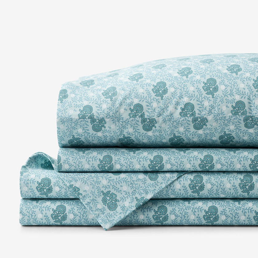 Mini Garden Classic Cool Cotton Percale Bed Sheet Set