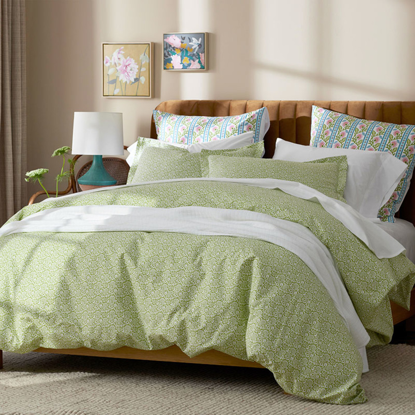 Mini Garden Classic Cool Cotton Percale Fitted Bed Sheet - Floral, Twin XL,Floral