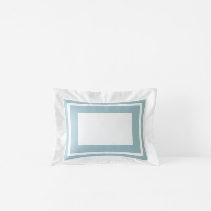 Double Border Premium Smooth Supima® Cotton Wrinkle-Free Sateen Sham - Cloud, Boudoir,Cloud