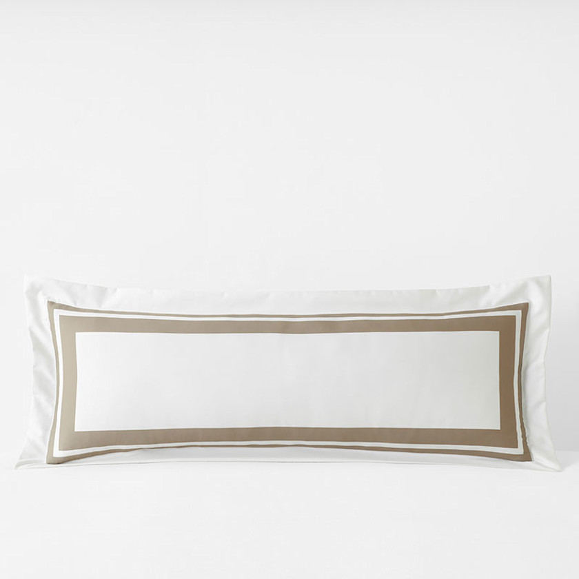Double Border Premium Smooth Supima&reg; Cotton Wrinkle-Free Sateen Decorative Lumbar Pillow Cover