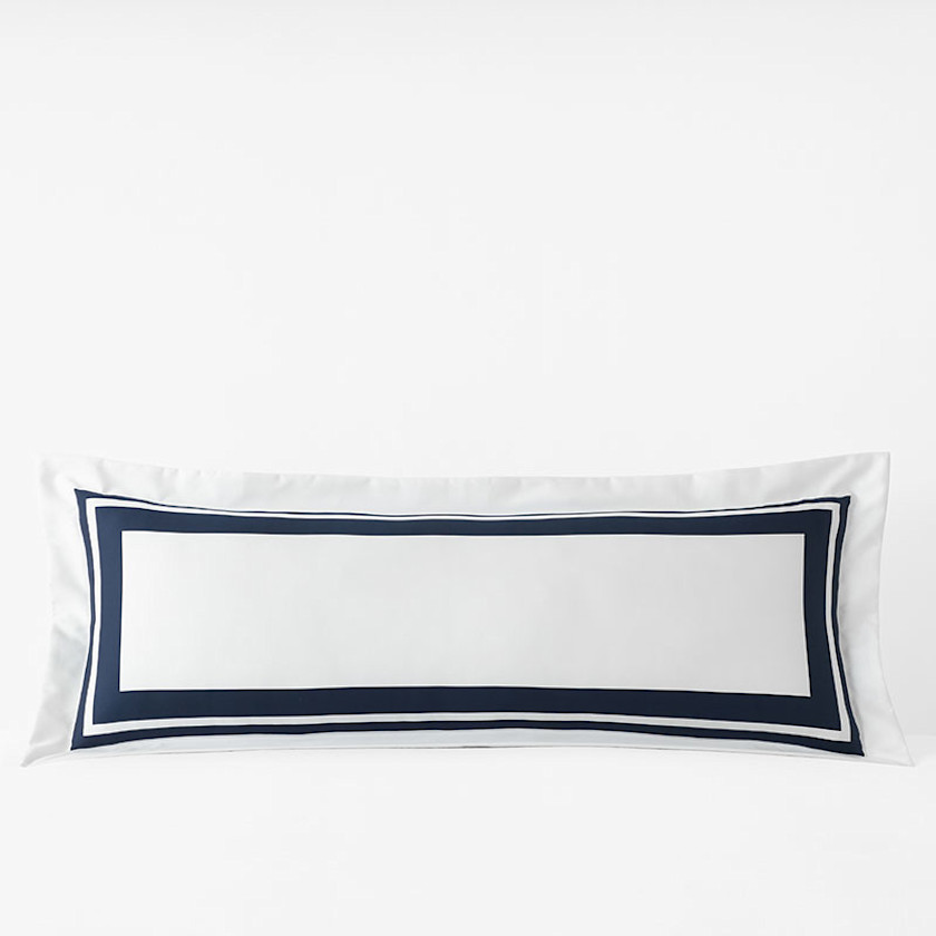 Double Border Premium Smooth Supima&reg; Cotton Wrinkle-Free Sateen Decorative Lumbar Pillow Cover