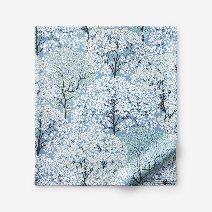 Blooming Trees Classic Smooth Sateen Flat Bed Sheet