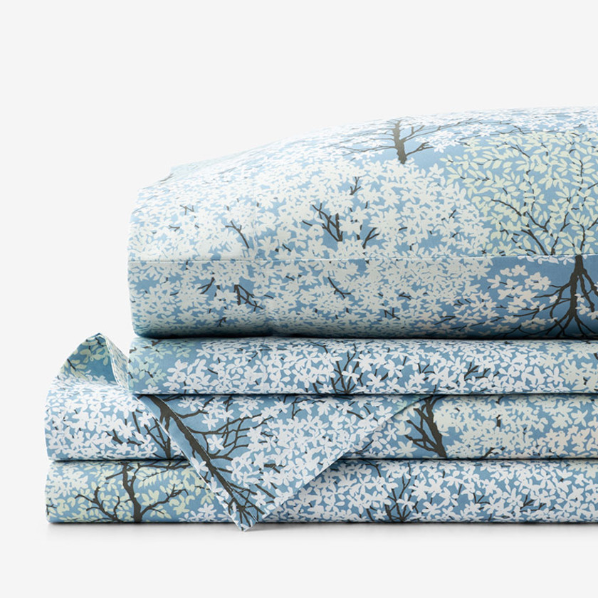 Blooming Trees Classic Smooth Sateen Bed Sheet Set