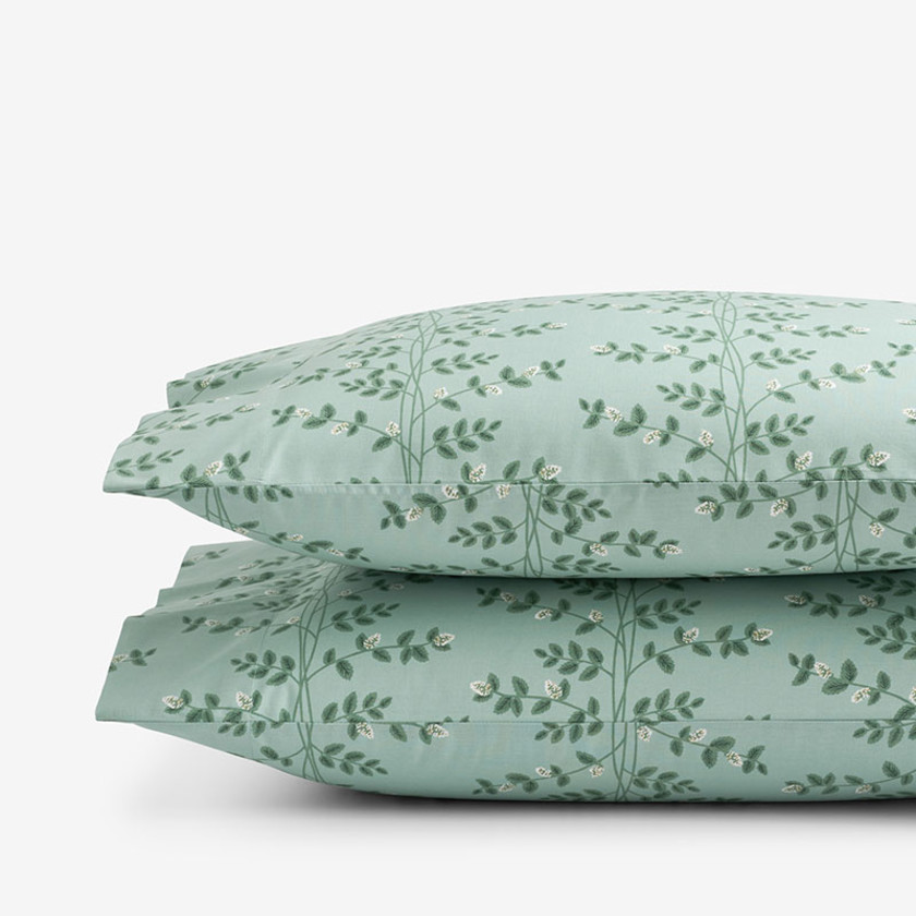 Climbing Vines Classic Cool Cotton Percale Pillowcase Set