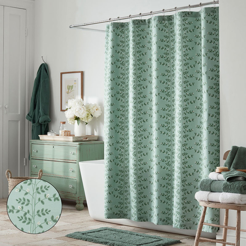 Climbing Vines Classic Cool Cotton Percale Shower Curtain
