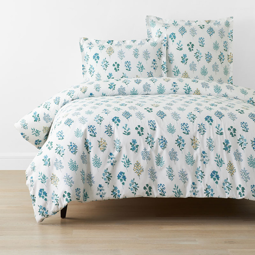 Hawthorne Classic Cool Cotton Percale Duvet Cover - Teal, Twin/Twin XL,Teal