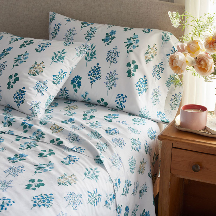 Hawthorne Classic Cool Percale Bed Sheet Set - Teal, Twin,Teal