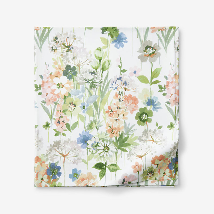 Tania Floral Premium Smooth Wrinkle-Free Sateen Flat Bed Sheet
