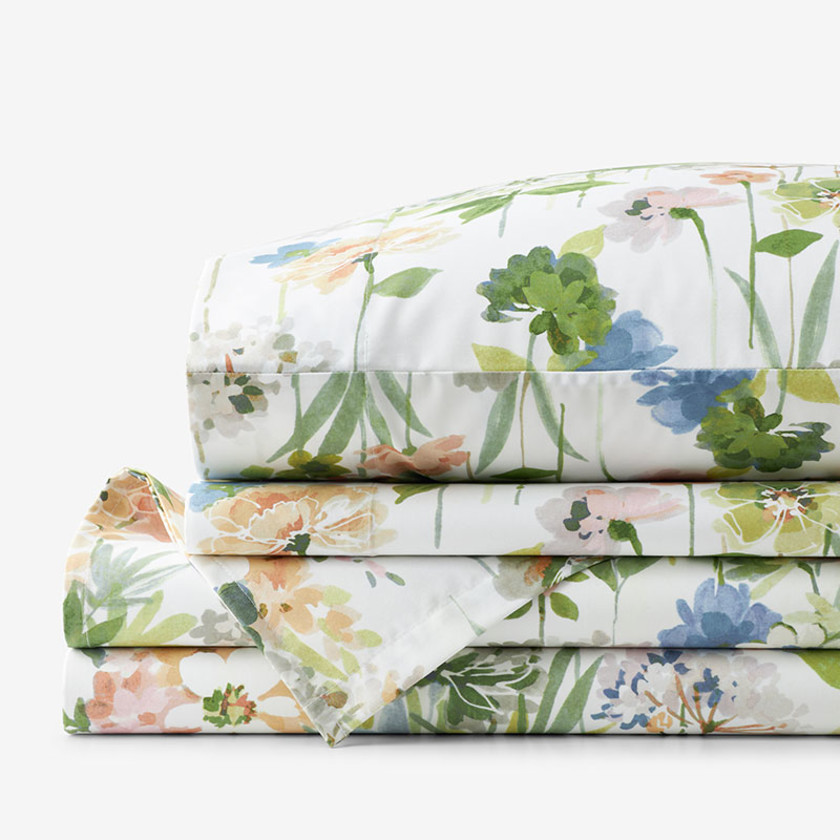 Tania Floral Premium Smooth Wrinkle-Free Sateen Bed Sheet Set