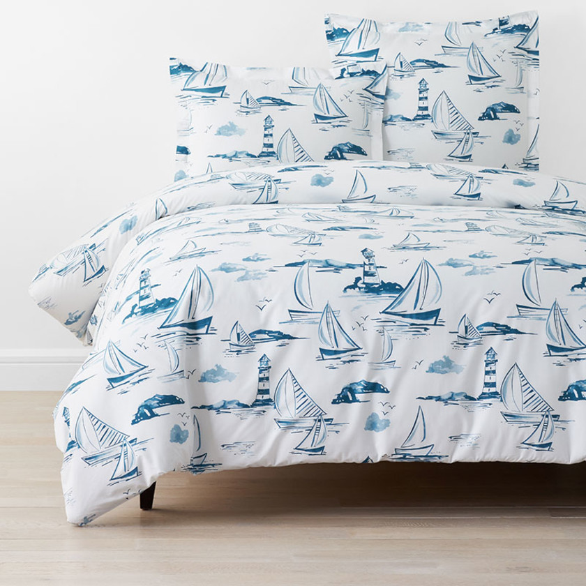 Summer Prints Classic Cool Cotton Percale Duvet Cover