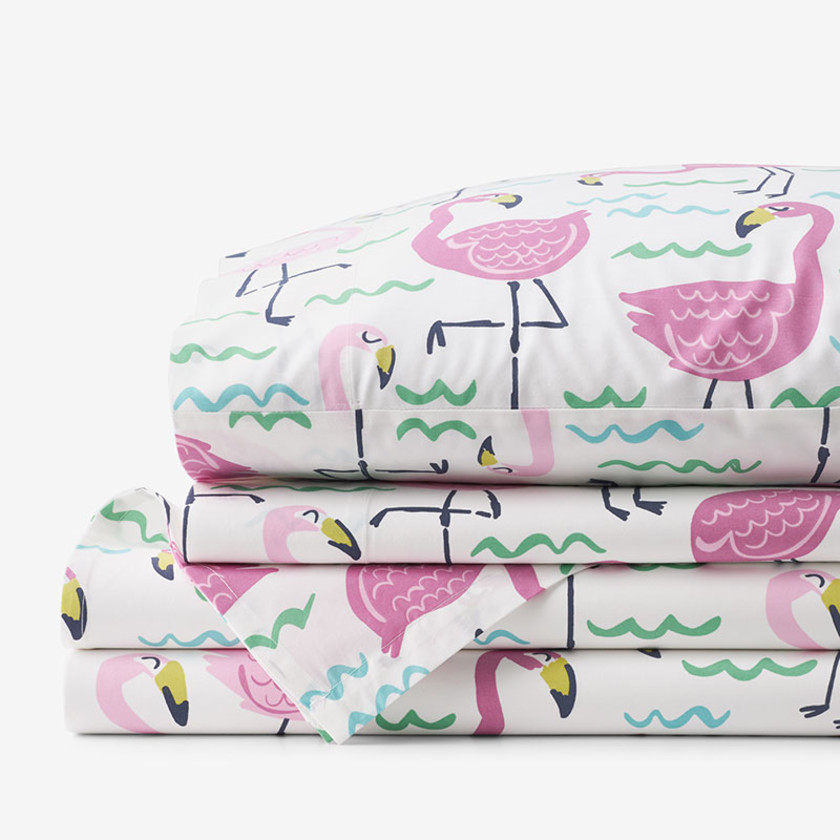 Summer Prints Classic Cool Cotton Percale Bed Sheet Set