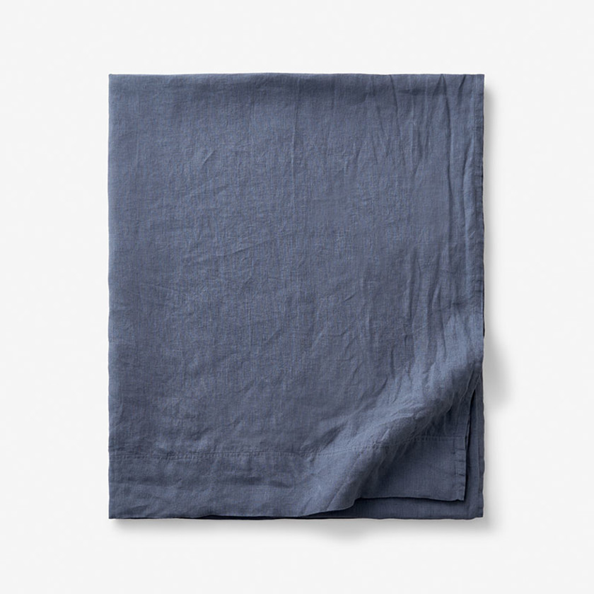 Premium Breathable Washed Linen Solid Flat Bed Sheet