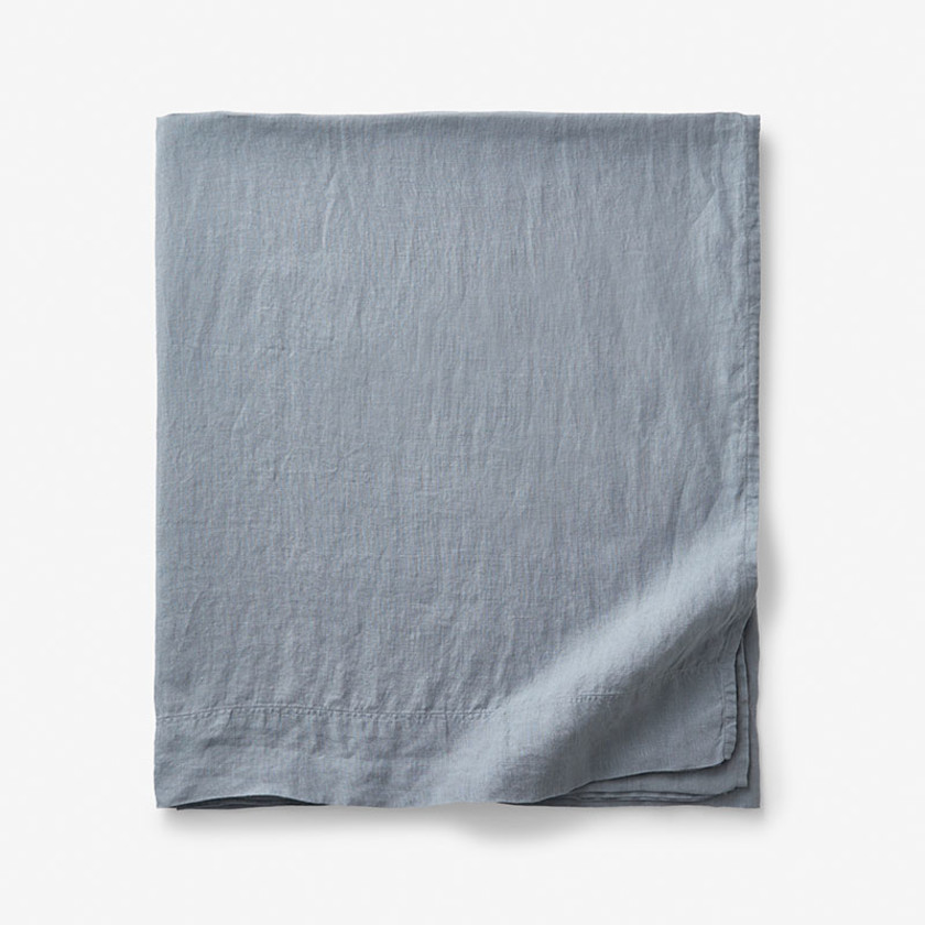 Premium Breathable Washed Linen Solid Flat Bed Sheet