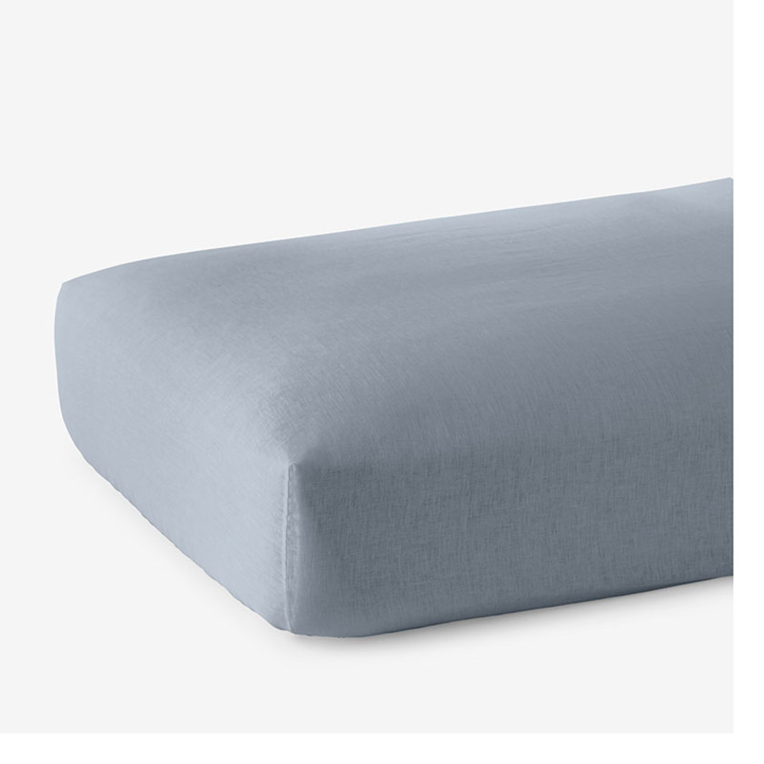Premium Breathable Washed Linen Solid Fitted Bed Sheet
