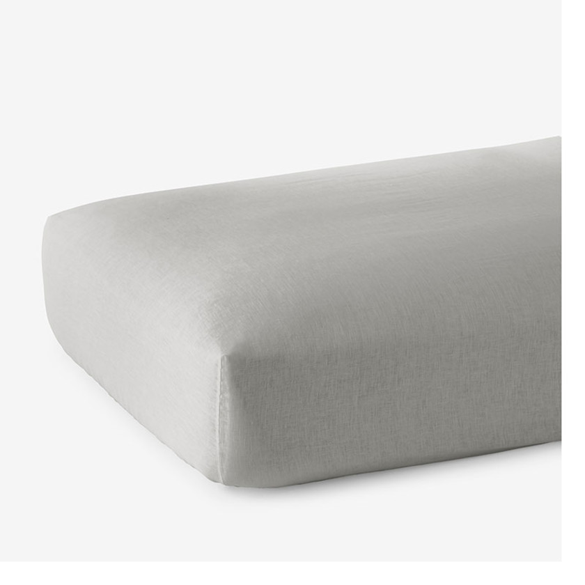 Premium Breathable Washed Linen Solid Fitted Bed Sheet